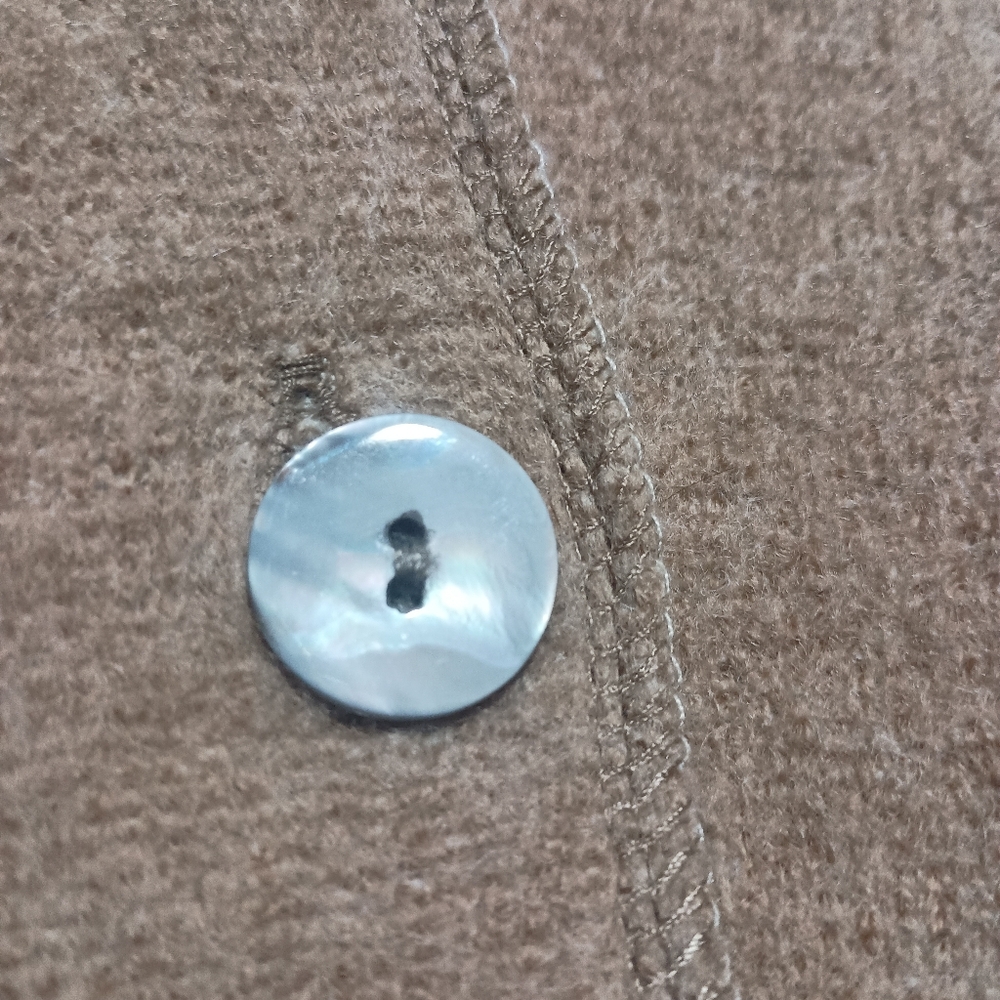 Pendleton 100% Merino Virgin Wool Double-Faced Sweater Jacket - Camel & Cream -L - Picture 7 of 10